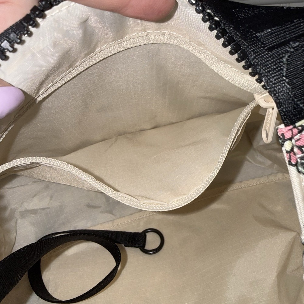Baggu Disney Medium Nylon Crescent Sling Bag Purse Storybrook Floral Mickey - Picture 11 of 13
